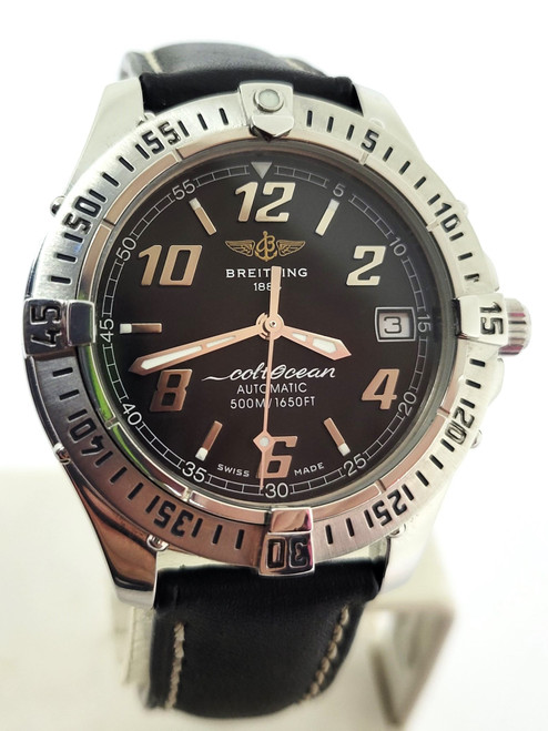 Men's S/Steel BREITLING COLT OCEAN Automatic 500m Watch Ref. A17050* EXLNT