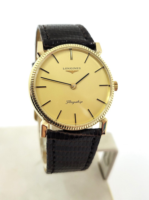 Vintage 14k LONGINES FLAGSHIP Winding Watch 1980s Cal 847.4* EXLNT SERVICED