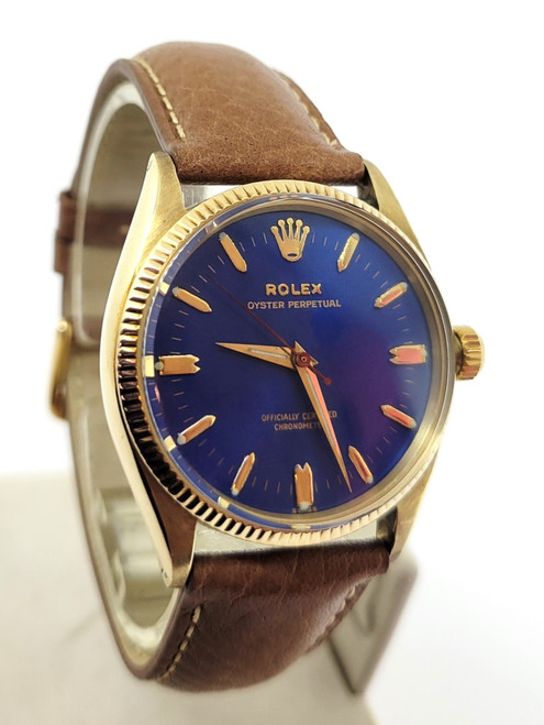 Vintage 14k GF ROLEX Oyster Perpetual Automatic Watch c.1957 Ref.6567 Cal 1030