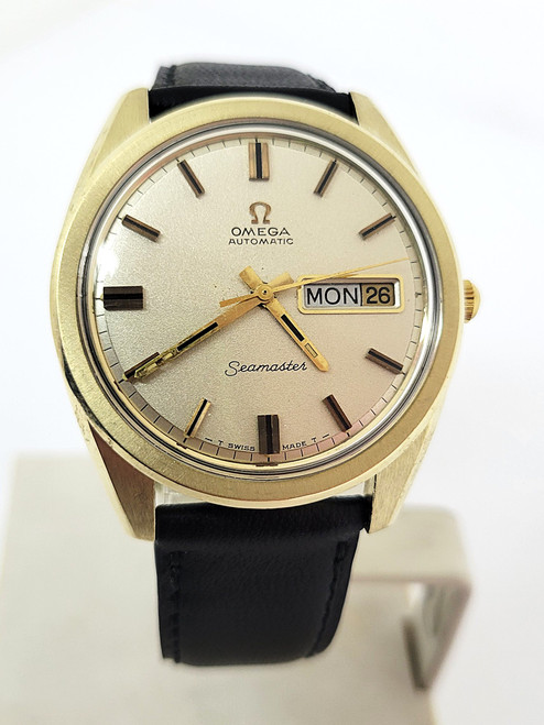 Vintage 14k-Steel OMEGA SEAMASTER Automatic Day Date Watch Cal 752 168.028 EXLNT