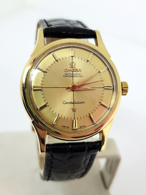 Vintage 18k OMEGA CONSTELLATION Automatic Watch 1960s Cal 551* 14381/2* EXLNT