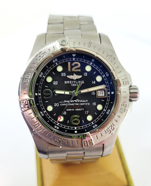 Men's BREITLING SUPEROCEAN STEELFISH Automatic Chronometer Watch A173908 2000m