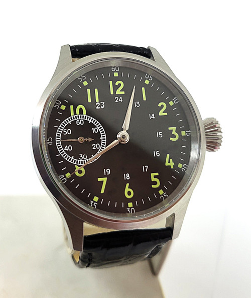 Mens S/Steel High Grade HAMILTON Winding Watch Cal 917 Re-Cased* Black DIAL