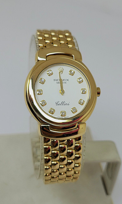 Ladies Solid 18k Yellow Gold ROLEX CELLINI Quartz Watch c.1991 Ref. 6621 EXLNT