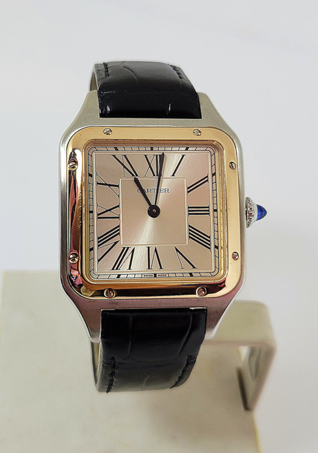 UNISEX Steel/18k Rose CARTIER SANTOS Dumont Watch Ref W2SA0011* EXLNT* BOX