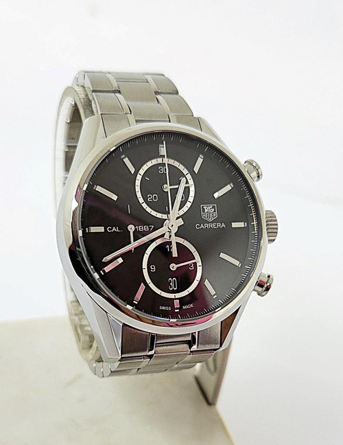 Mens S/Steel TAG HEUER CARRERA Automatic Chronograph Watch CAR 2110-0 EXLNT