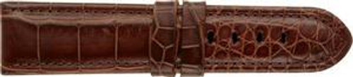 Genuine ALLIGATOR watch band BROWN color 24mm to frit PANERAI