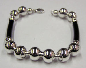 Unisex Sterling Silver Ball Bracelet-Designer's Piece