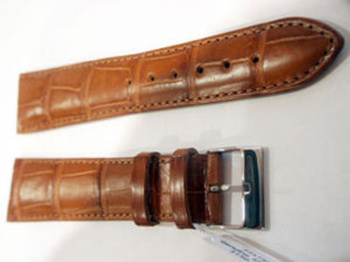 New 100% Genuine ALLIGATOR watch band TAN color 22 mm