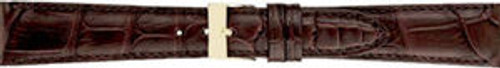 Genuine ALLIGATOR watch band BROWN 18 x 14 mm to fit PATEK PHILIPPE