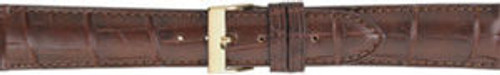 Genuine ALLIGATOR watch band BROWN color 18, 20 & 22 mm