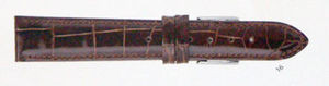 Genuine ALLIGATOR watch band COGNAC 18 x 14 mm  REGULAR