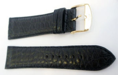 Genuine ALLIGATOR Watch Band Black 24 x 20 mm REGULAR
