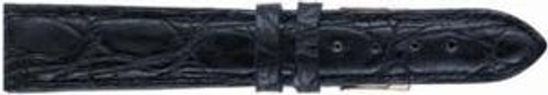 Genuine BLACK CROCODILE Leather watch band 20x16; 18x16