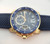 18k Rose CARTIER CALIBRE Blue Dial Automatic Mens Watch Ref 3730* 42MM EXLNT