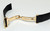 Solid 18k CARTIER Deployment Buckle with Genuine Lizard Leather Black Band 17 mm