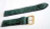 Genuine ALLIGATOR watch band Green color 19 x16mm Matte