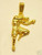 New 14 kt Gold Muay Thai Boxing STRIKE LOGO DEFENSIVE pendant - charm