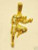 New Gold Plated Silver Muay Thai BLOCK POSE Pendant - Charm