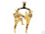 NEW 14 kt  Solid Yellow Gold Muay Thai Boxing Pendant