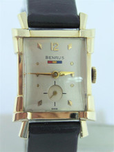 Vintage BENRUS 10k GF Mens Winding Watch c.1940s Cal Model  display picture 2