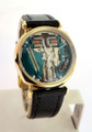 Vintage Solid 14k BULOVA ACCUTRON SPACEVIEW Watch 1965 with Articulated logs