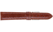 New Genuine LIZARD watch band Cognac color 20 x 16 mm - Fashion Ace, Inc