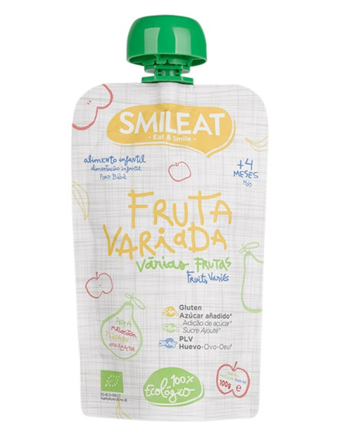 Smileat pouch de frutas variadas 100 g Smileat pouch de frutas variadas 100 g