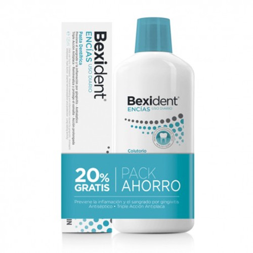 Bexident encías pack pasta dentífrica 125 mL + colutorio 500 mL Bexident encías pack pasta dentífrica 125 mL + colutorio 500 mL