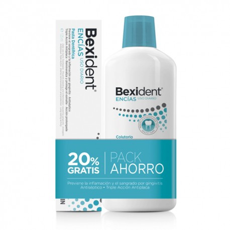 Bexident encías pack pasta dentífrica 125 mL + colutorio 500 mL