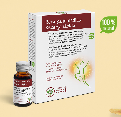 APOTECA NATURA RECARGA RÁPIDA CON GINSENG 10 FRASCOS MONODOS