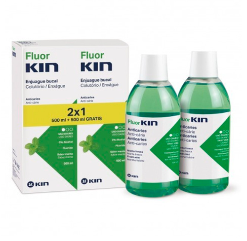 FLUORKIN ENJUAGUE ANTICARIES 500ML PACK 2X1 500 ML+500 ML