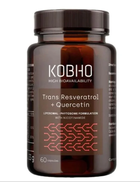 KOBHO  RESVERATROL + QUERCETINA CON NICOTINAMIDA 60 CAP