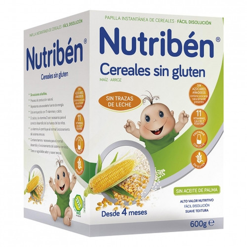Nutribén papilla cereales sin gluten 600 g Nutribén papilla cereales sin gluten 600 g