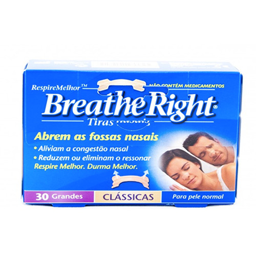 Breathe right tiras nasales grandes 30 unidades Breathe right tiras nasales grandes 30 unidades