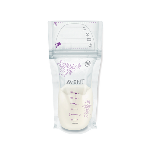 Avent bolsas de almacenamiento de leche materna 25x180 mL Avent bolsas de almacenamiento de leche materna 25x180 mL