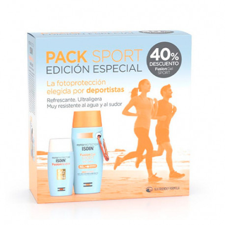 Pack sport fotoprotector isdin fusión SPF50+ gel