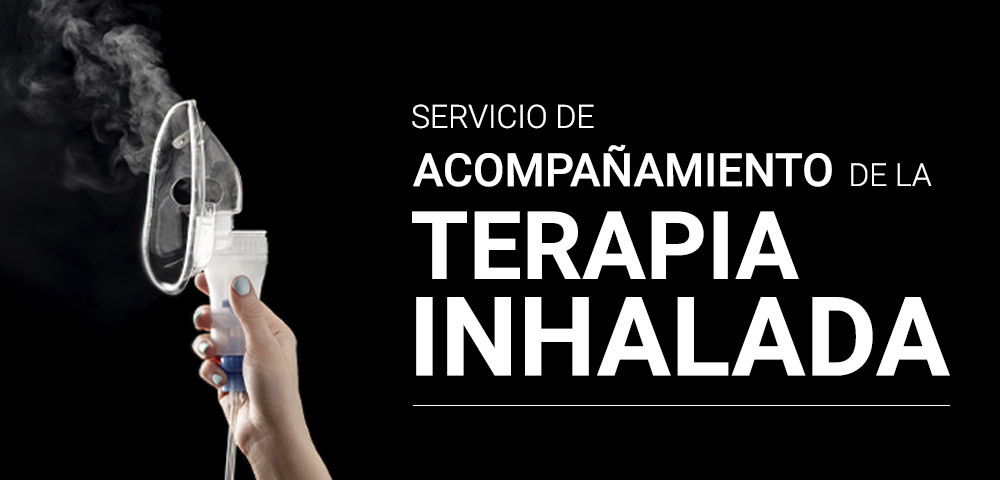 Servicio de acompañamiento de la terapia inhalada en farmacia Manzano, en Collado Villalba, Madrid