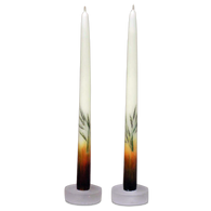 Montana Grass with Rust Base Taper Candles