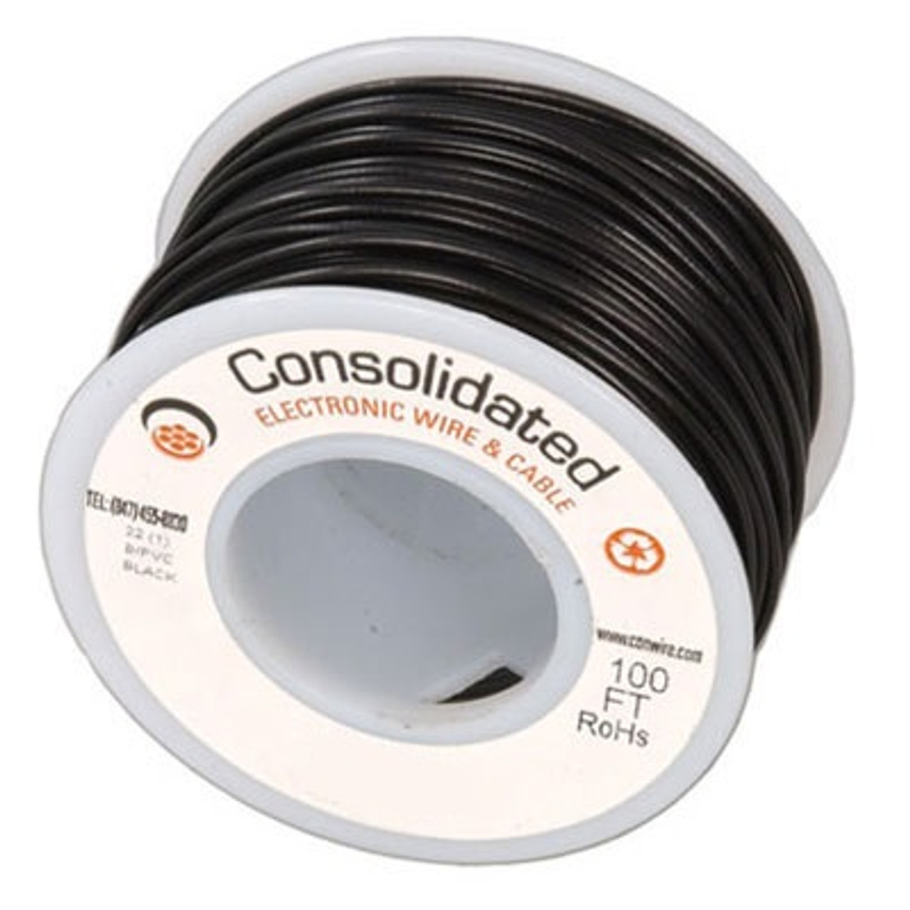 18 Gauge PVC 1007 Solid Electric Wire Black 100 ft 18 AWG 1007 Hook Up Wire  300V Solid Tinned Copper Wire