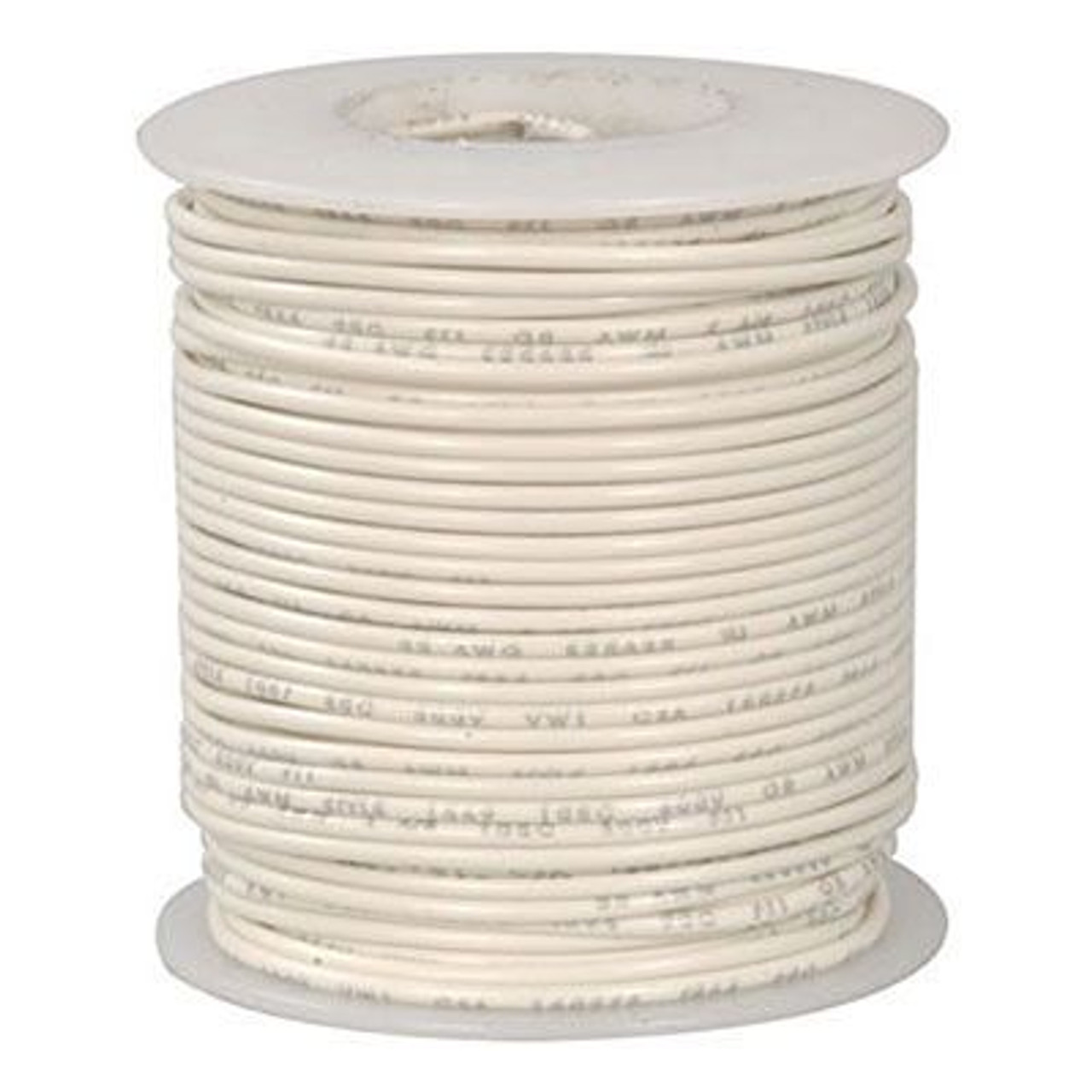 White 25 Foot 14 AWG stranded hook-up wire