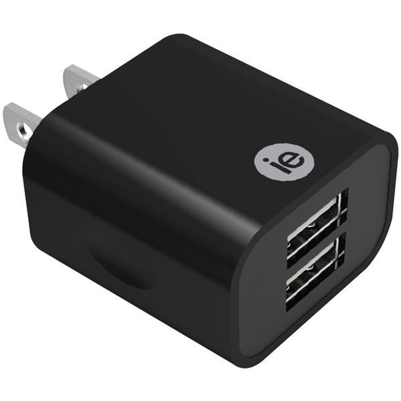 iEssentials 2.4 Amp Dual USB Wall Charger - Black