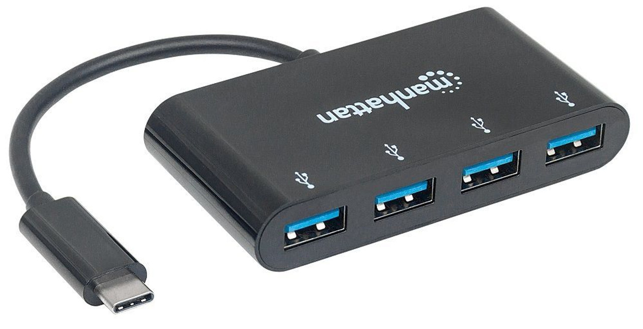 Manhattan Hub de 3 puertos USB 3.0 con Adaptador Gigabit Ethernet