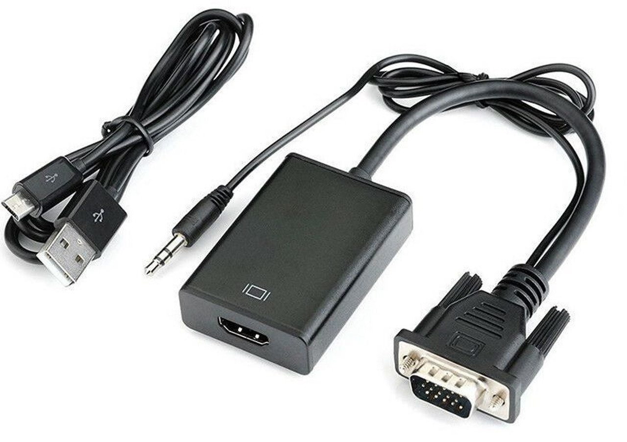 VA-HDMI-VGA, HDMI to VGA Adapter Converter with Audio, Male/Female