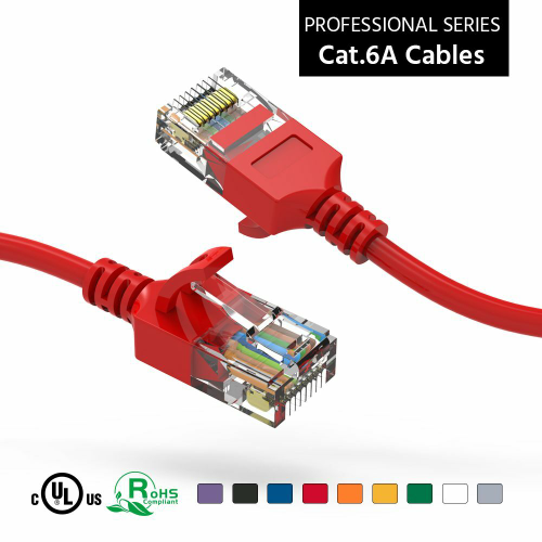 Slim CAT6A 10 Gigabit Ethernet Network Patch Cable
