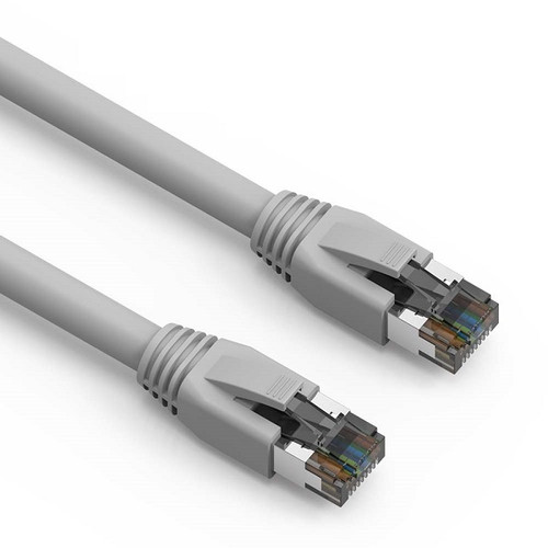 7 Foot Cat.8 S/FTP Ethernet Network Cable 2GHz 40G - Gray - Ships from California