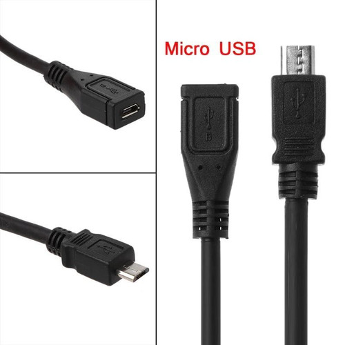 12 Inch Micro USB Male / Female Extension Cable
