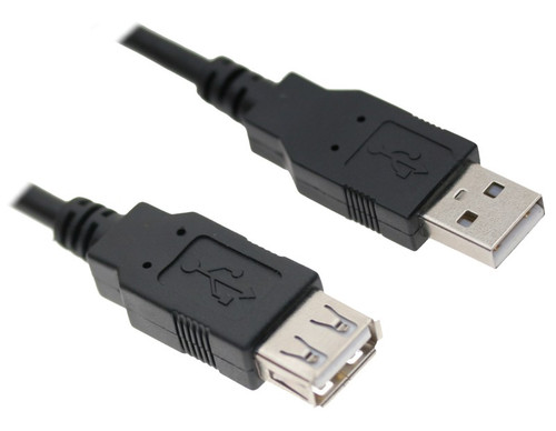 15 Foot USB 2.0 Type A Extension Cable - Black