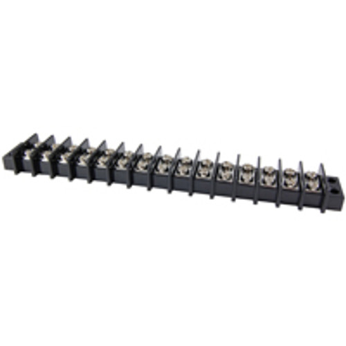 NTE 25-B600-15 Terminal Block Barrier Dual Row 15 Pole 11.00mm Pitch 300V 25A Panel Mount 22-12awg Wire Range