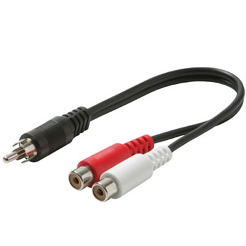 3.5mm Stereo to Dual RCA Audio Adapter Cable, 3.5mm Male to Dual RCA Male  (Red/White), 6 inch